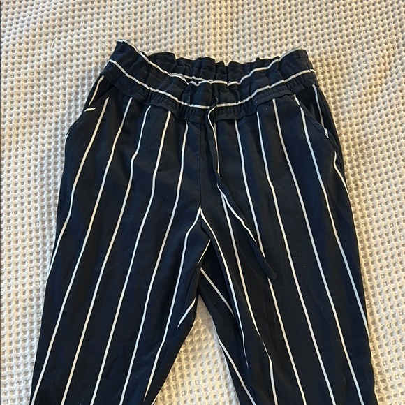 Zara Pants - Striped Navy Jogger Pants